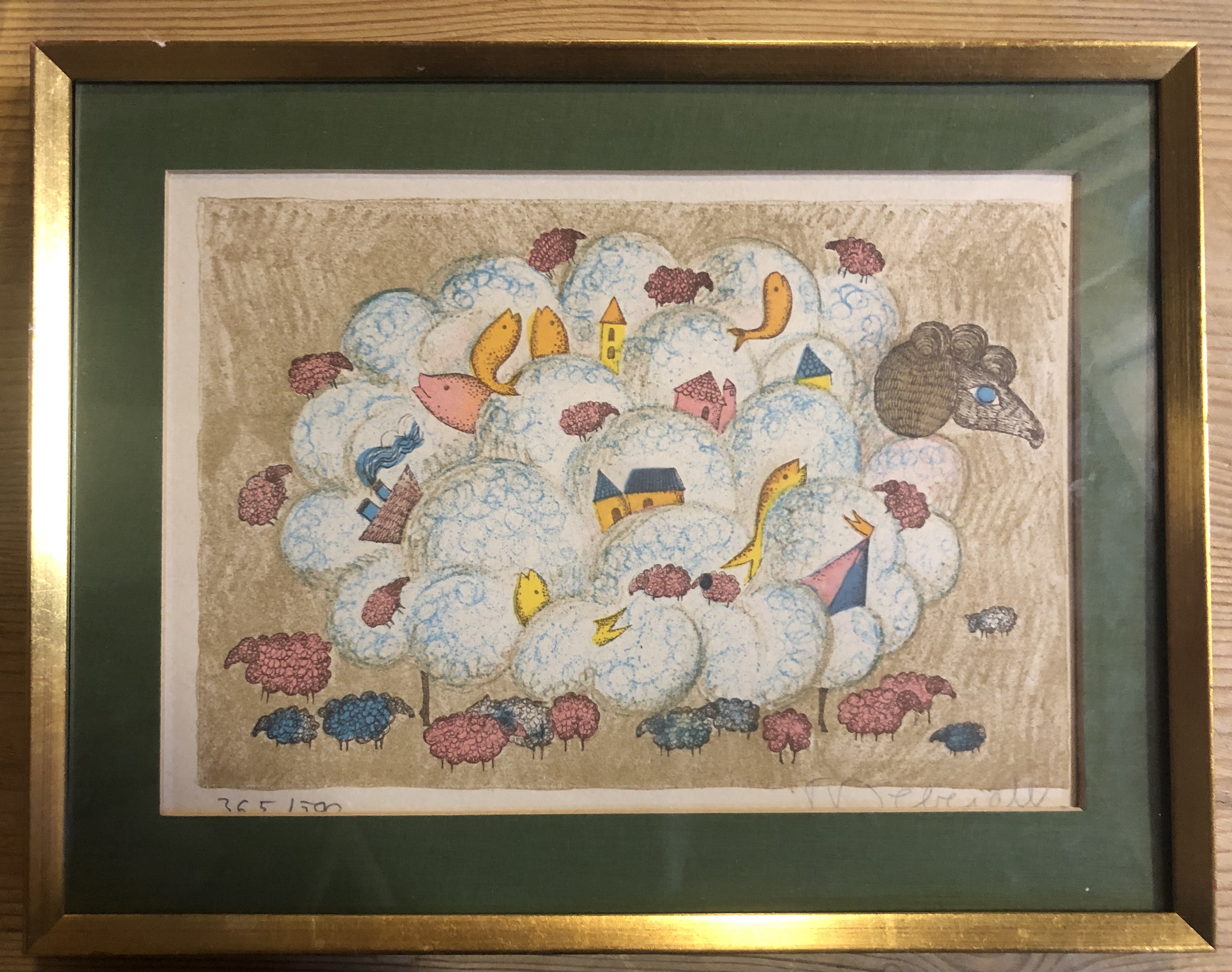 Francoise Deberdt, Färglitografi, Komposition