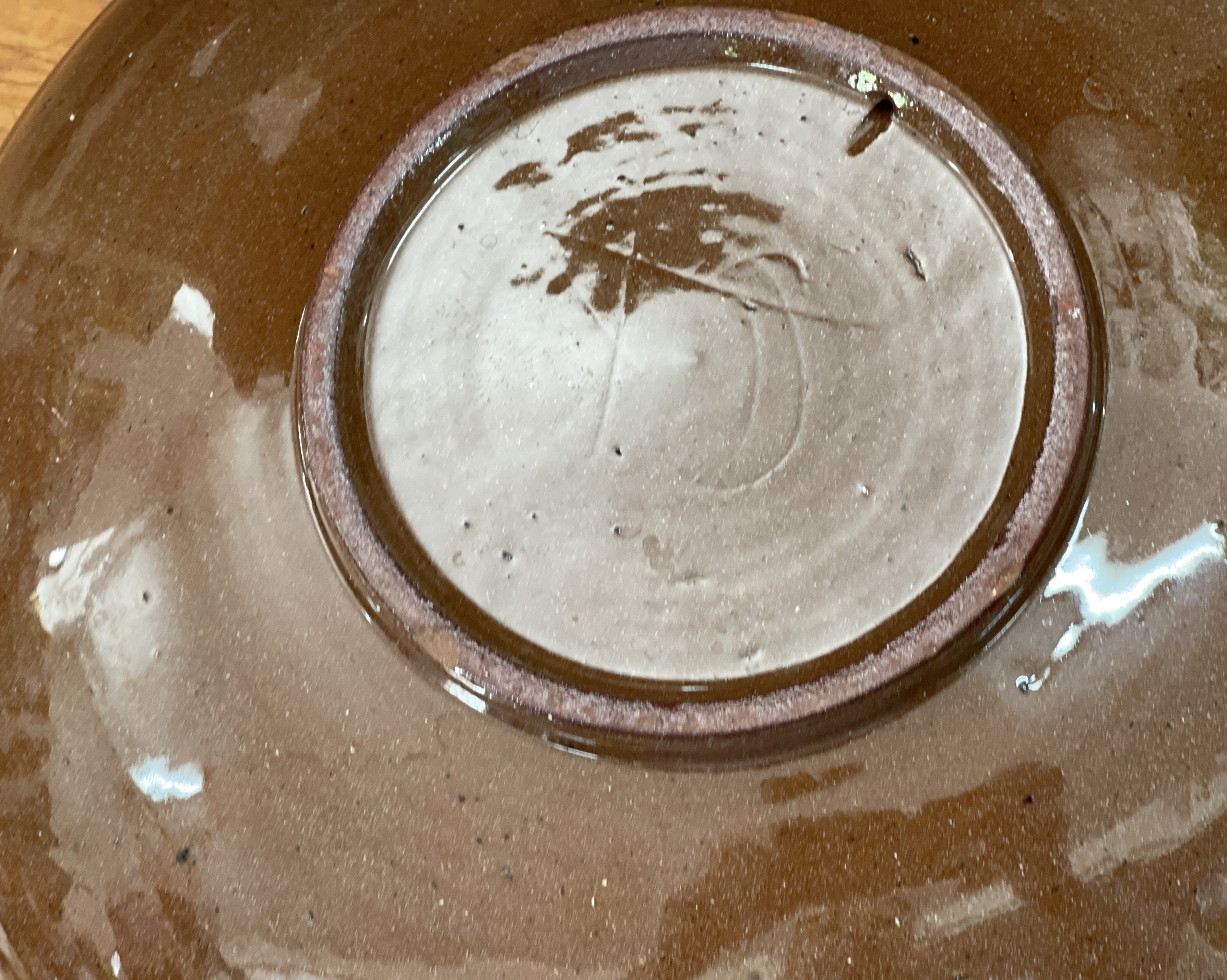 lergods, handmålat fat