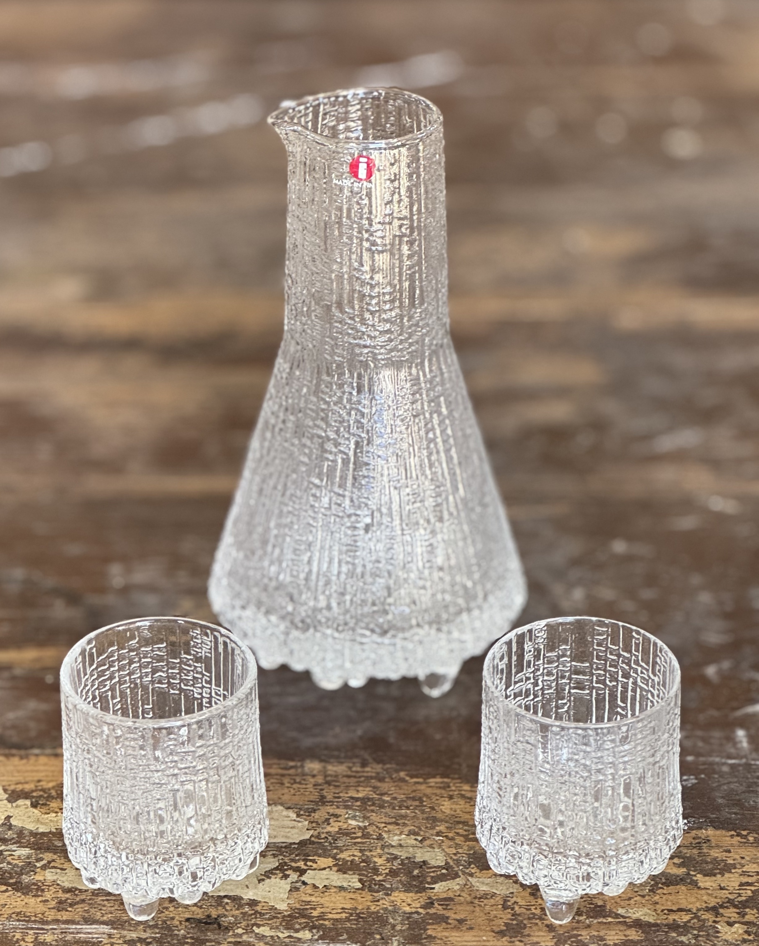 Vacker karaff med 2 glas, iittala