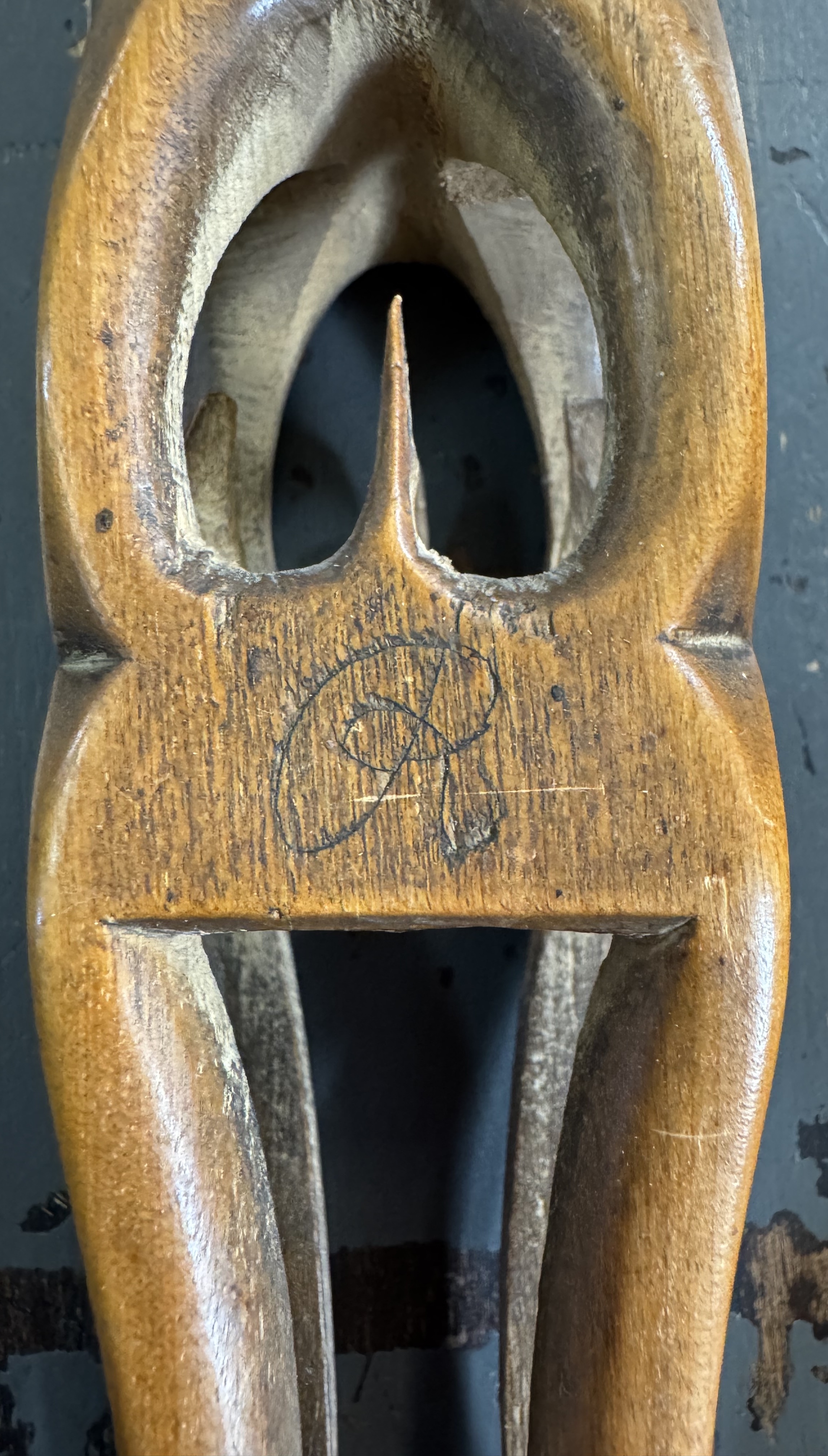 Läckert rockhuvud, allmoge hälsingland, -1800 tal bomärke